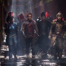 The Great Wall: Matt Damon e Tian Jing in una scena del film