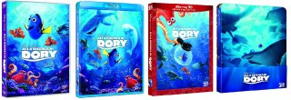 Le cover homevideo di Alla ricerca di Dory