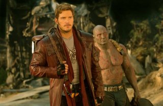 Guardiani della Galassia Vol. 2: Chris Praa e Dave Bautista in una scena