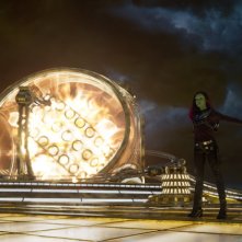 Guardiani della Galassia Vol. 2: Zoe Saldana in una scena