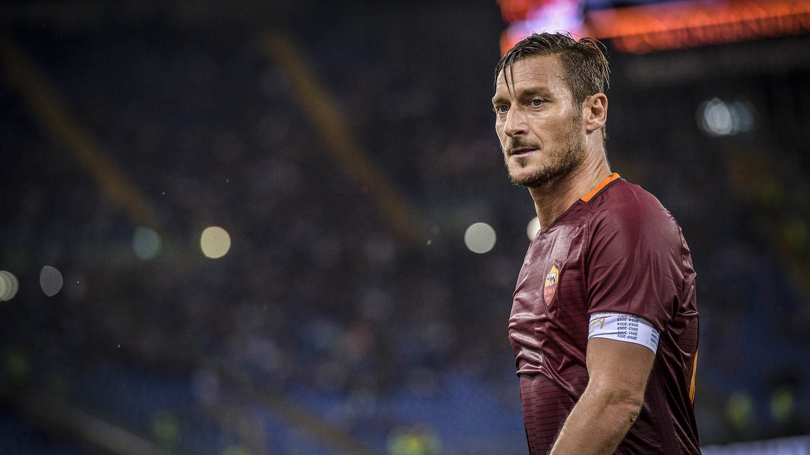 Francesco Totti durante una partita della Roma