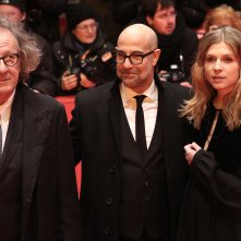 Berlino 2017: Stanley Tucci, Geoffrey Rush, Clémence Poésy sul red carpet di Final Portrait