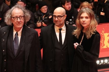 Berlino 2017: Stanley Tucci, Geoffrey Rush, Clémence Poésy sul red carpet di Final Portrait