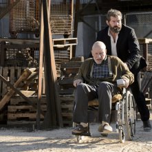 Logan: Hugh Jackman e Patrick Stewart in una foto del film