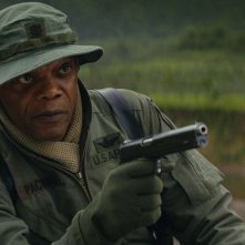 Kong: Skull Island, Samuel L. Jackson in una scena del film