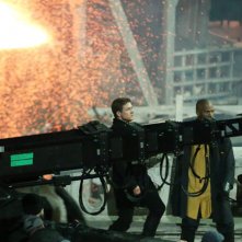 Robin Hood: Origins, Jamie Foxx e Taron Egerton sul set del film