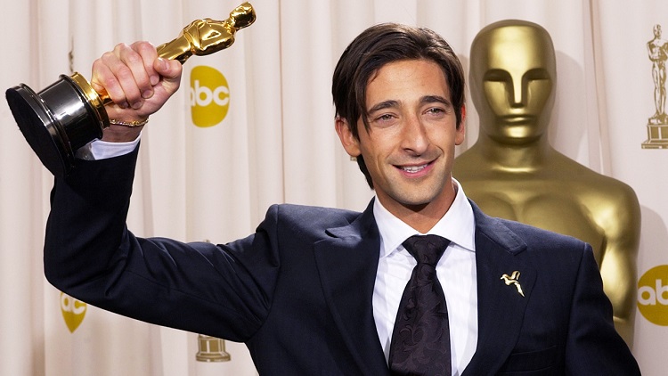 Adrien Brody con l'Oscar