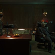 Ghost in the Shell: Scarlett Johansson e Takeshi Kitano in una scena del film