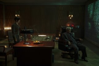 Ghost in the Shell: Scarlett Johansson e Takeshi Kitano in una scena del film
