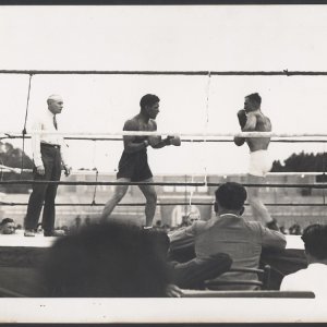 Il pugile del Duce: un'immagine d'epoca tratta dal documentario