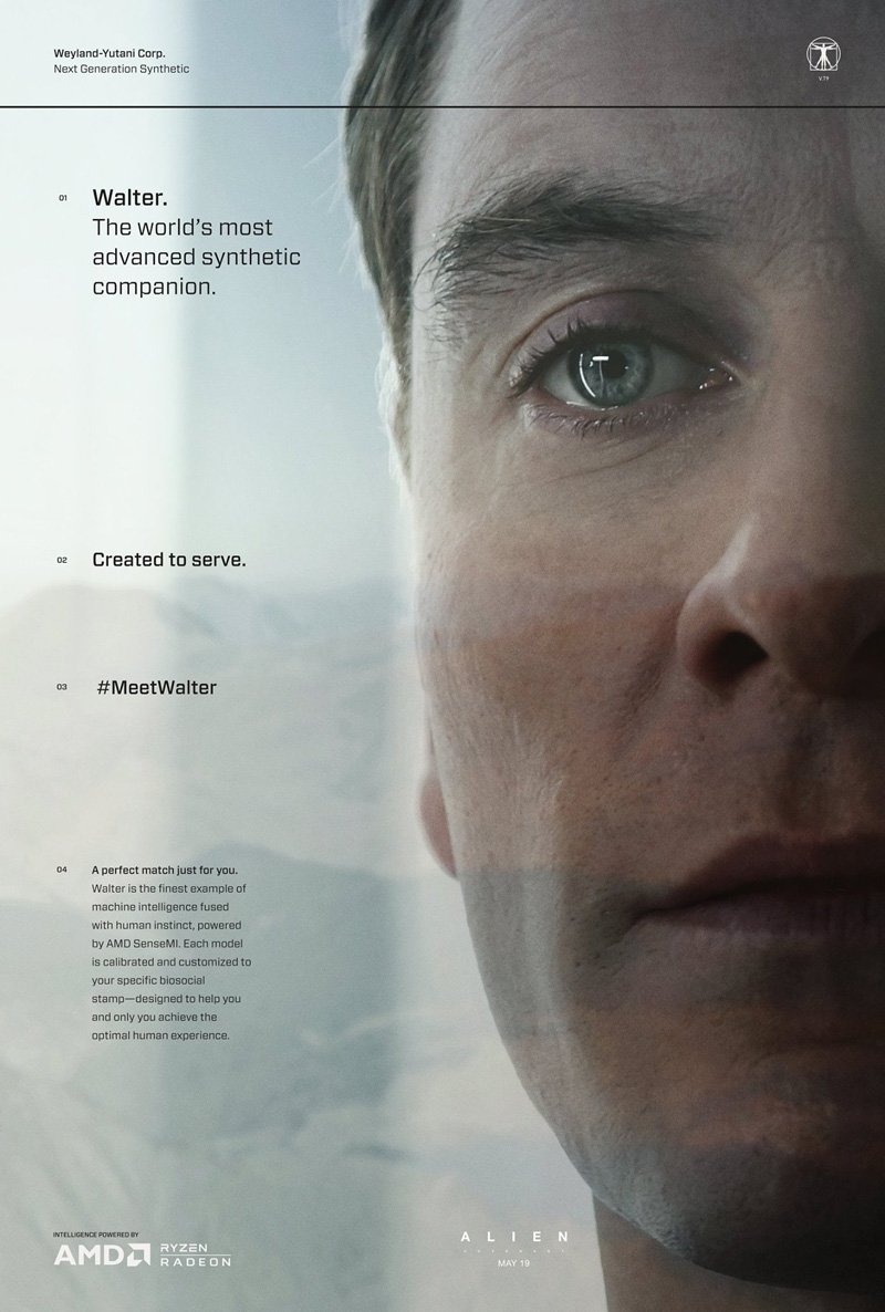 Alien: Covenant - Un'immagine promozionale dedicata a Walter