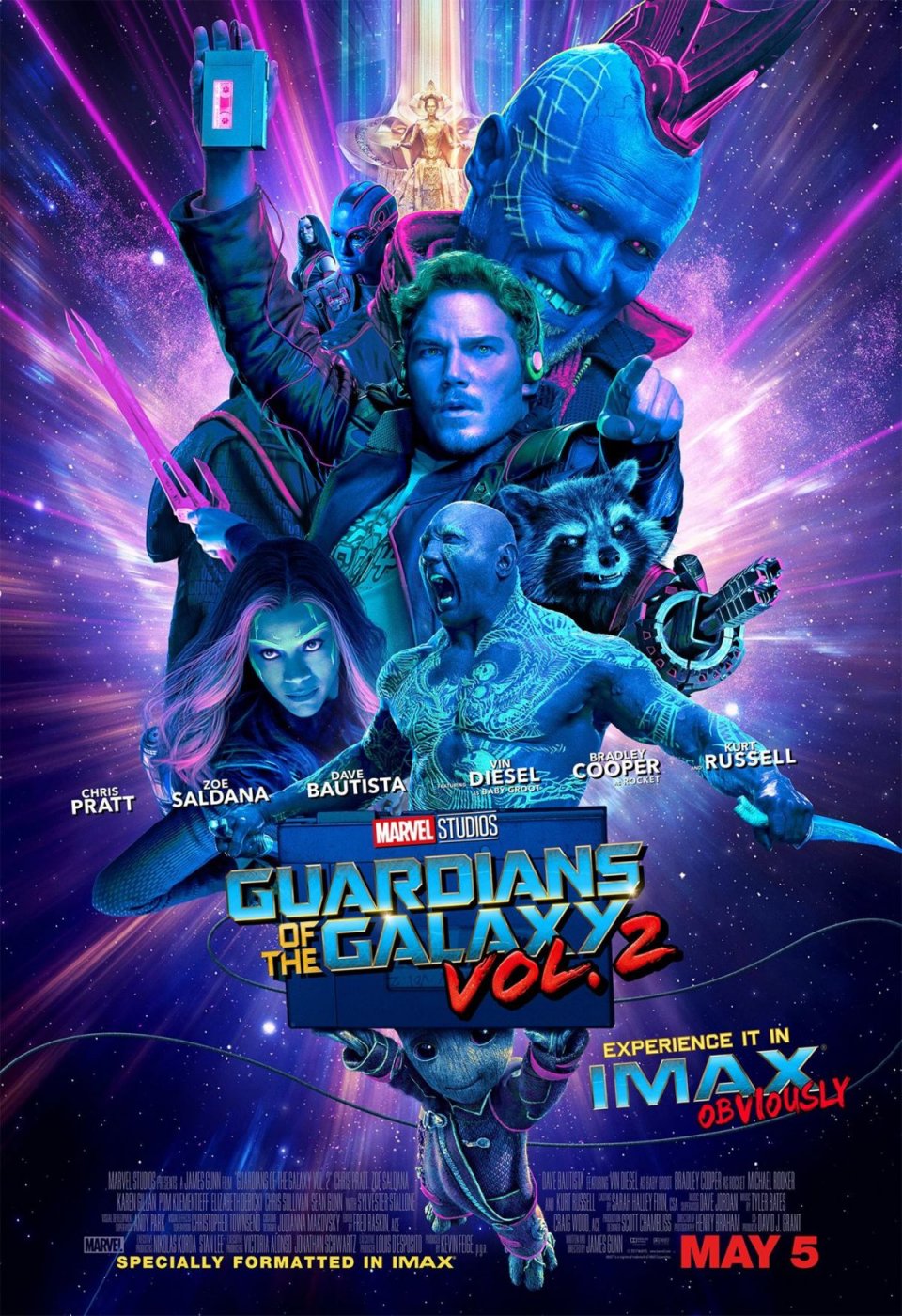 Guardiani della Galassia Vol. 2: il poster del film in IMAX