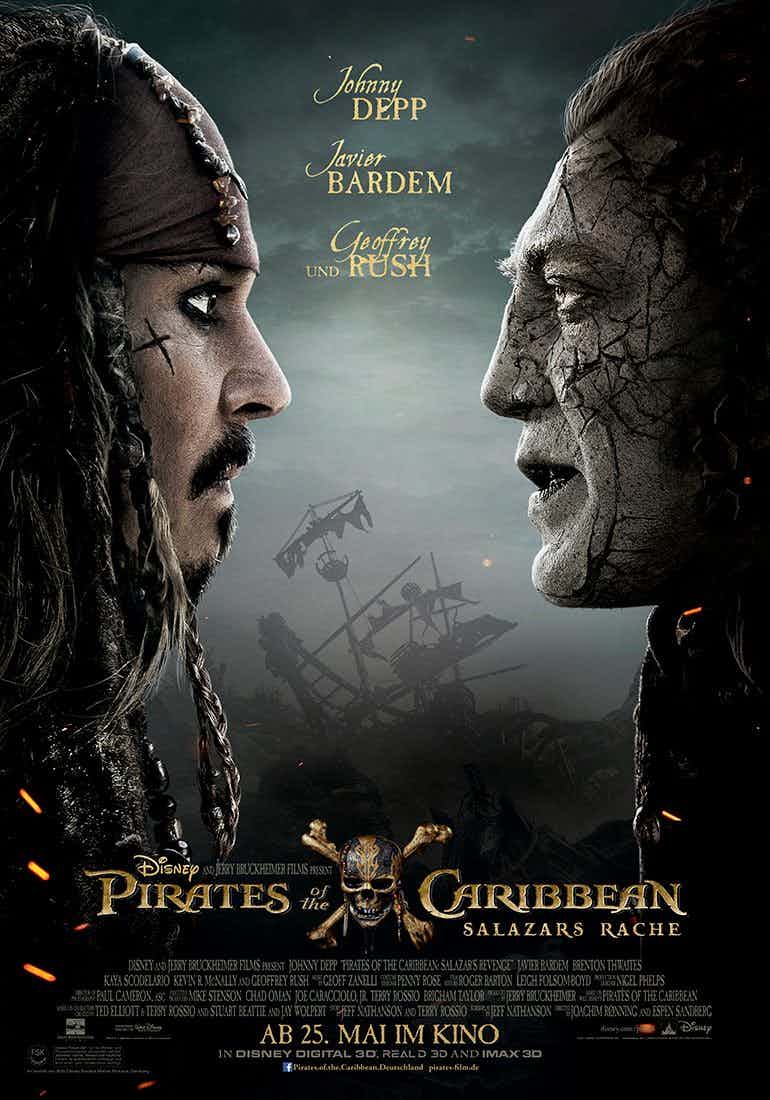 Pirates Caribbean Dead Men Tell No Tales Poster German