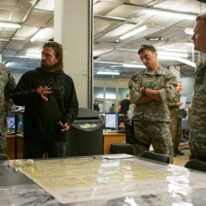 War Machine: un'immagine scattata sul set