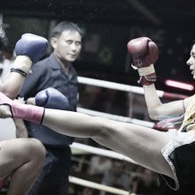 Ciao amore, vado a combattere: Chantal Ughi in azione sul ring in un'immagine del documentario