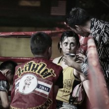 Ciao amore, vado a combattere: Chantal Ughi alla fine di un round in un'immagine del documentario