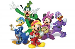 Topolino e Gli Amici del Rally: un'immagine dei protagonisti