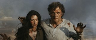 On the Milky Road - Sulla Via Lattea: Monica Bellucci insieme ad Emir Kusturica in un'immagine del film