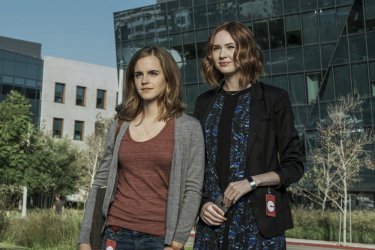 The Circle: Emma Watson and Karen Gillan in a scene from the film