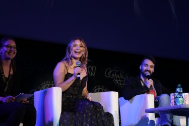 Comicon 2017: Rachel Keller sorridente alla manifestazione