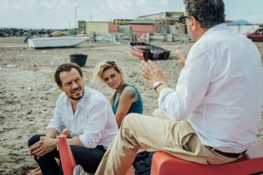 Fortunata: Stefano Accorsi, Jasmine Trinca e il regista Sergio Castellitto sul set del film