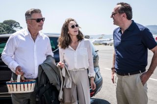 Paris Can Wait: Alec Baldwin, Arnaud Viard e Diane Lane in una scena del film