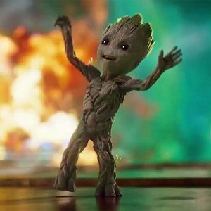 Guardiani della Galassia Vol. 2: Baby Groot balla in una foto del film