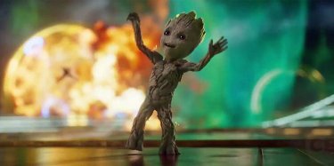 Guardiani della Galassia Vol. 2: Baby Groot balla in una foto del film