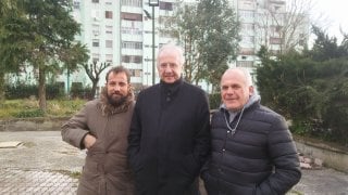 Indizi di felicità: Walter Veltroni in un'immagine dal set