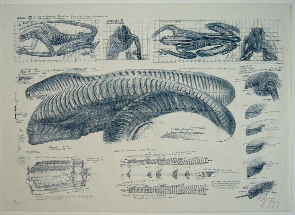 Alien 3: concept art per il film di David Fincher