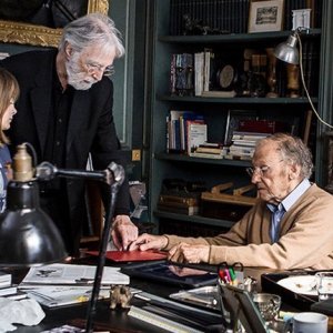 Happy End: Jean-Louis Trintignant, Michael Haneke e Fantine Harduin sul set