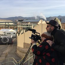Faces, Places: JR e Agnes Varda girano una scena del film