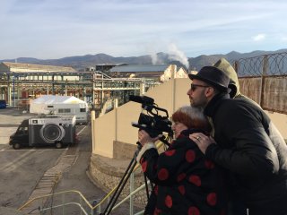 Faces, Places: JR e Agnes Varda girano una scena del film