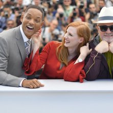 Cannes 2017: Will Smith, Jessica Chastain e il Presidente Pedro Almodovar al photocall