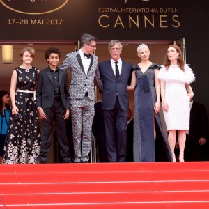 Cannes 2017: uno scatto di Millicent Simmonds, Jaden Michael sul red carpet di Wonderstruck