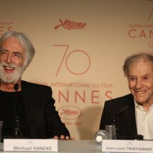 Happy End: Michael Hanele e Jean-Jouis Trintigrant in conferenza a Cannes