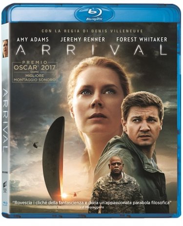 La cover del blu-ray di Arrival