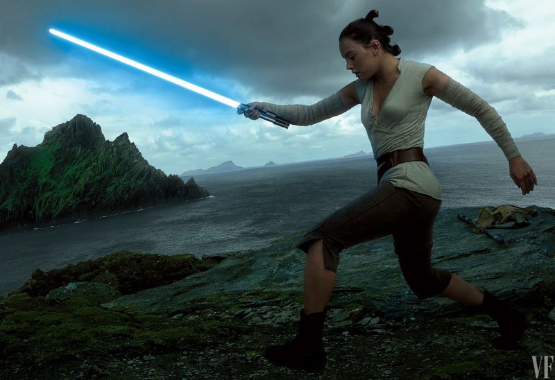 Star Wars: Gli ultimi Jedi - Daisy Ridley in azione