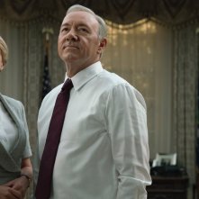 House of Cards: un momento della serie con Kevin Space e Robin Wright
