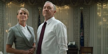 House of Cards: un momento della serie con Kevin Space e Robin Wright