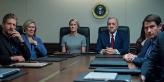House of Cards: una scena con Kevin Space e Robin Wright