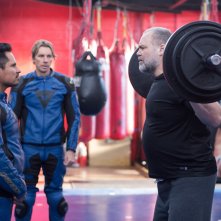 CHiPs: Dax Shepard, Michael Peña e Vincent D'Onofrio in una scena del film