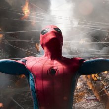 Spider-Man: Homecoming, Tom Holland in un'immagine tratta dal film