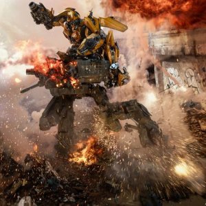 Transformers - L'ultimo cavaliere: una scena d'azione del film