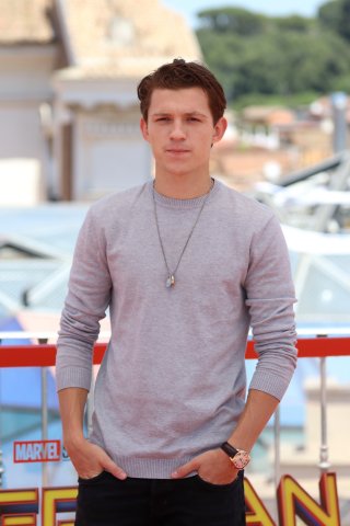 Spider-Man: Homecoming: uno scatto di Tom Holland al photocall