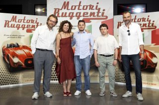 Motori ruggenti: il regista Marco Spagnoli e l'ex pilota Giancarlo Fisichella alla presentazione del documentario alla stampa
