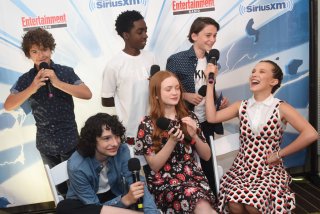 Gaten Matarazzo, Caleb McLaughlin, Noah Schnapp, Finn Wolfhard, Sadie Sink and Millie Bobby Brown al Comic-Con