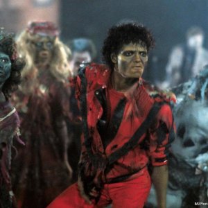 Thriller: Michael Jackson in un'immagine del videoclip
