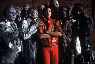 Thriller: Michael Jackson in un'immagine del videoclip di Landis
