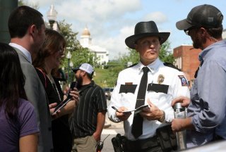 Tre manifesti a Ebbing, Missouri: Woody Harrelson sul set del film